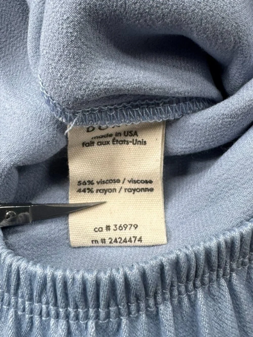 DONNI Satin Simple Pants Light Blue Medium
